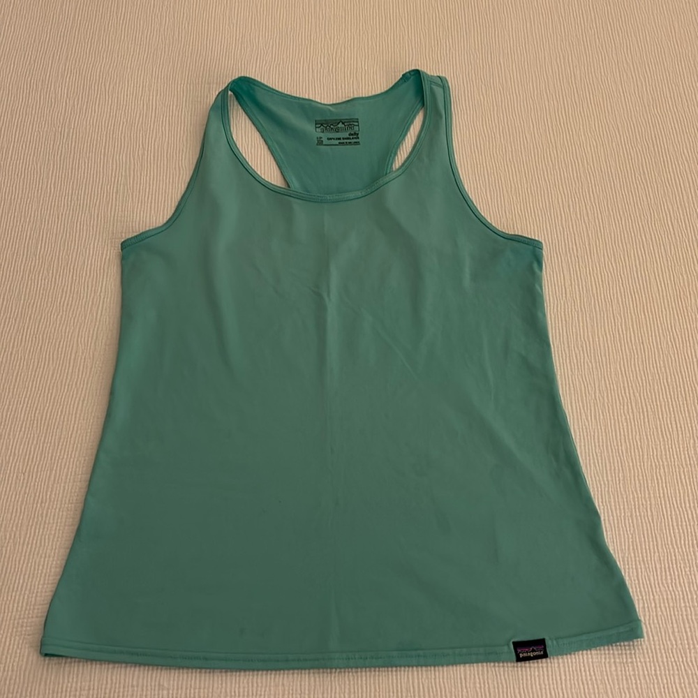 Patagonia Capilene Tank, Teal / Aqua. Size XS.